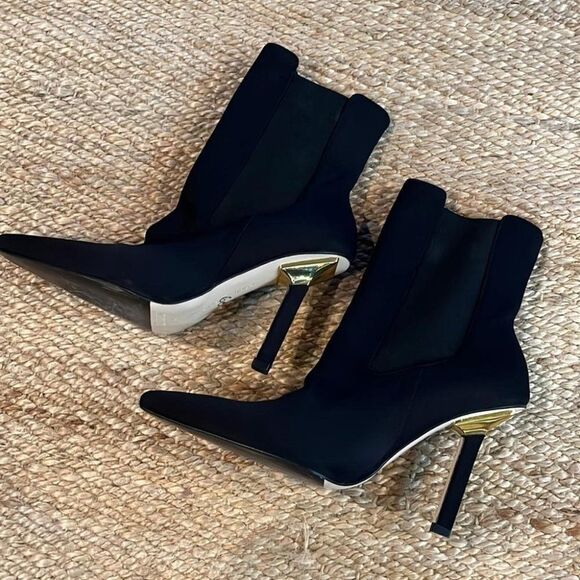 New good American black high kickstand ankle boot - Picture 1 of 6